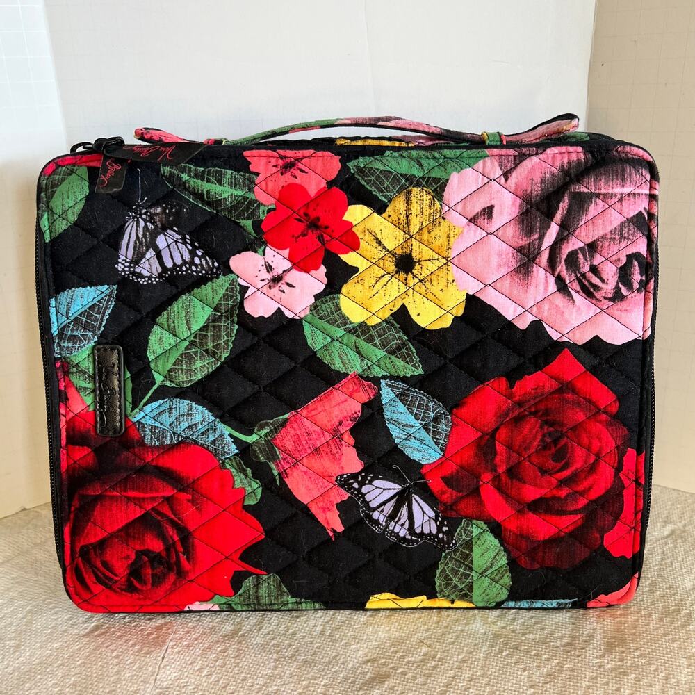 Vera Bradley Floral Cotton Tablet Organizer Case in the Havana Rose pattern